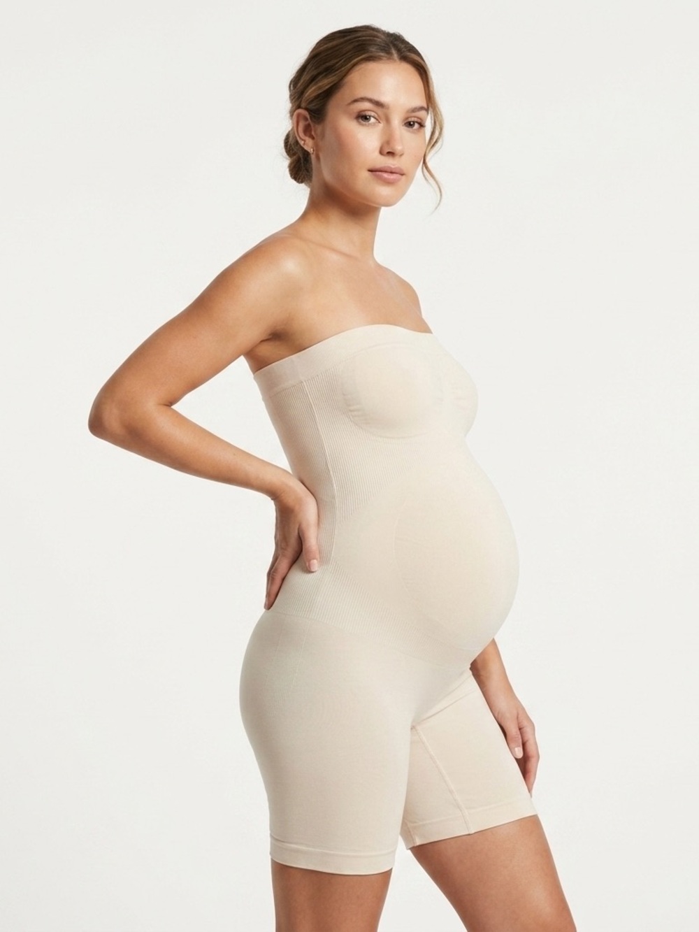 Blanqi Everyday Maternity Belly Support Girlshort Seamless Nude Smal
